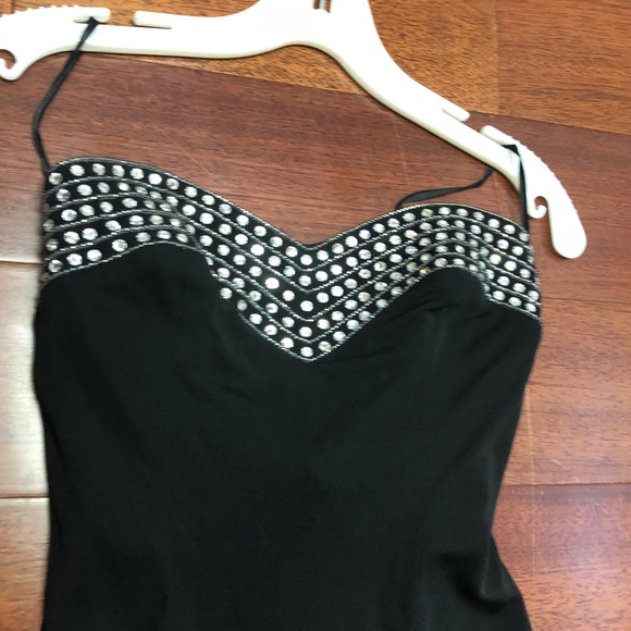 Mike Benet Black Strapless Gown - Picture 2 of 4